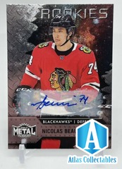 2020-21 NHL Metal Universe Nicolas Beaudin Rookies No. 104 Auto 217/399